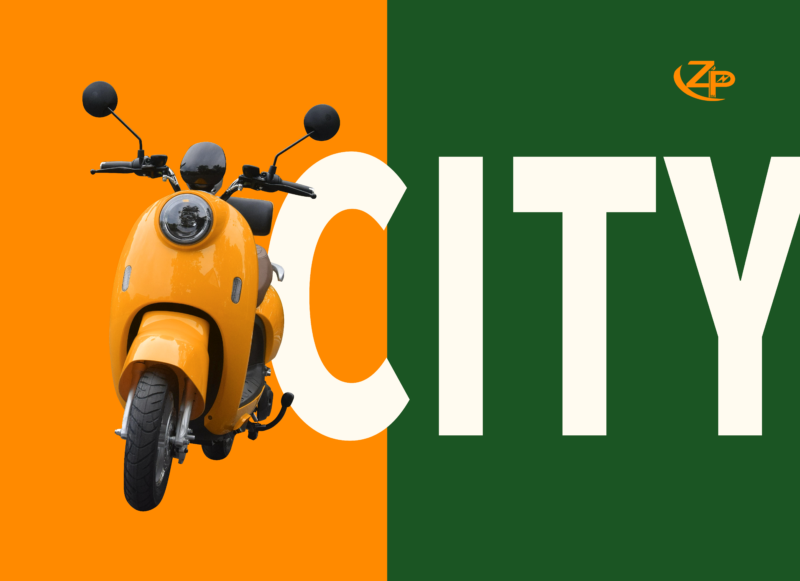 ZP18L city scooter — compact format, retro styling for short-distance city use.